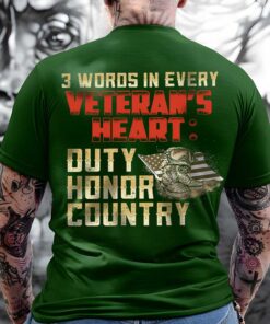 Veteran 3 Words In Every Veteran's Heart Shirt UKUU4190204