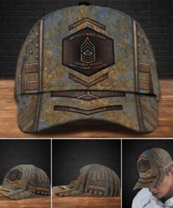 Personalized Name And Rank US ARMY Military Veteran Cap QFTD4290203