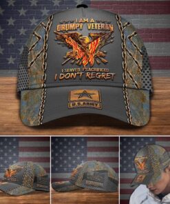 Personalized US Army I Am A Grumpy Veteran Cap QFTD4290206