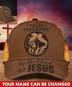 Custom Name Fully Vaccinated By The Blood Of Jesus 3D All Over Printed Cap UKUU4200303
