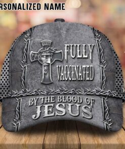 Personalized 3D All Over Printed Fully Vaccinated by the blood of jesus cap QTHA4010301