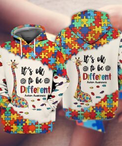 It's ok to be different 3D All Over Printed Hoodie QTND4160307