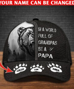 Personalized Dad Papa Bear Cap 3D All Over Printed, Father's Day Gift HGNT4200301