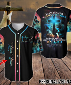 Personalized Name 3D Baseball Jersey All Over Printed Way Maker Mirracle Worker STUU4220302
