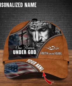 Personalized 3D All Over Printed One nation under god classic cap STUU4230301