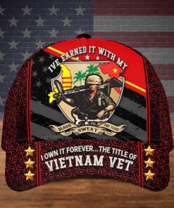 I've Earned It With My Blood, Sweat And Tears 3D All over Printed Cap, Veteran cap HGUU4060301