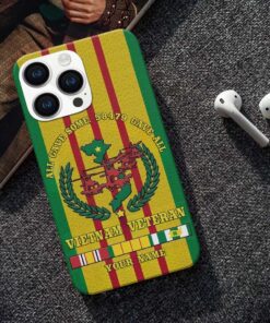 Personalized Name Vietnam Veteran Silicon Phone Case, Proudly Served Phone Case LYND4250305