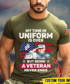 Custom Photo 3D All Over Printed Shirt My Time In Uniform Is Over But Being A Veteran Never Ends STLT4250302