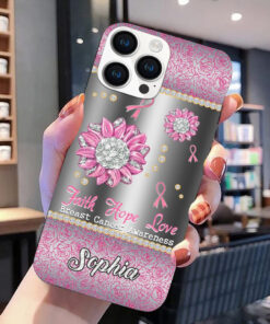 Custom Name Breast Cancer Awareness Phone Case UKLT4260301