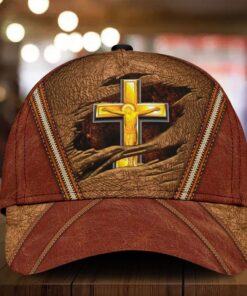 Gold Cross God 3D All Over Printed, Jesus Cap HGNT4260302