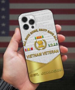 Personalized Name 3D All Over Printed All Gave Some 58479 Gave All Vietnam Veteran Phone Case, Proudly Served, LYND4260306