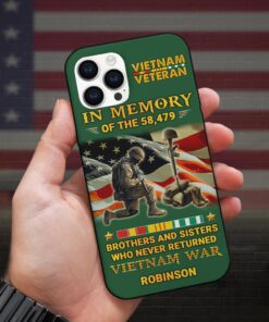 Personalized In The Memory Of The 58,479 Brothers And Sisters Who Never Returned Vietnam Veteran Phone Case LYNT4260305
