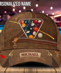 Personalized Name Gift for Billiard Snooker Player, Billiard Cap UKTO4010305