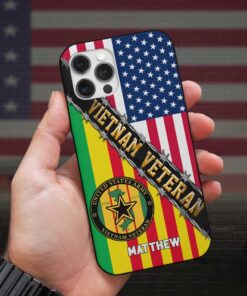Personalized Vietnam Veteran Silicon Phone Case, Proudly Served Phone Case QFLT4230304