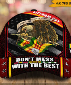 Custom name Vietnam Veteran Custom Cap Don't Mess With The Best STND4270306
