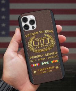 Personalized Proudly Served 3D Printed, Vietnam Veteran Phone Silicon Case HGND4270307