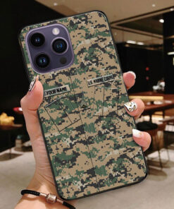 Custom Name United States Marine Corps Veteran Silicon Phone Case UKUU4290307