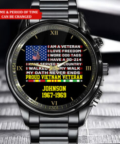 Personalized Vietnam Veteran Business Watch QFHA4300305