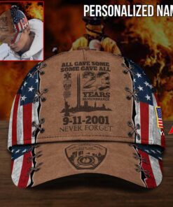 Custom Name 911 Memorial Hat All Gave Some Some Gave All 23 Year Firefighter Cap UKTO4070304