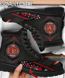 Custom Name Firefighter Boots UKTO4070306