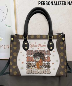 Mama Leather Bag 3D All-over Printed, Black Mom Bag HGUU4120302