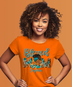 Custom Name Black Mom Shirt, Mother's Day gift UKUU4140303