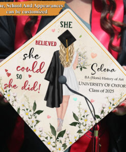 Personalized Grad  Cap Topper, Custom Graduation Cap Topper, Class Of 2025, I Chose My Path But God Ordered My Steps, Graduation Decoration UKTO3170404