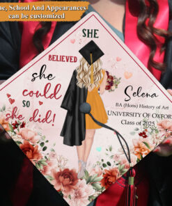 Personalized Grad Cap Topper, Custom Graduation Cap Topper, Class Of 2025, I Chose My Path But God Ordered My Steps, Graduation Decoration UKTO3170402