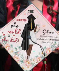 Personalized Grad Cap Topper, Custom Graduation Cap Topper, Class Of 2025, I Chose My Path But God Ordered My Steps, Graduation Decoration UKTO3170403