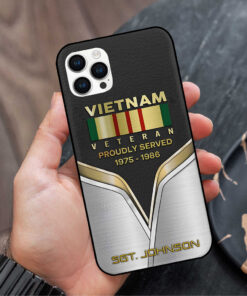 Custom Name Vietnam Veteran Silicon Phone Case UKTO4230303