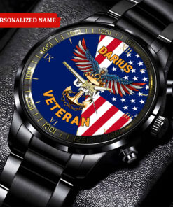 Personalized Honor Eagle Printed Veteran Watch HGNT4300303