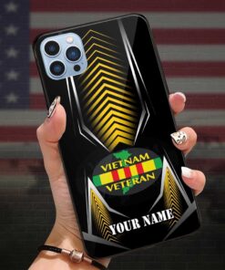 Personalized Name Vietnam Veteran Silicon Phone Case, Proudly Served Phone Case QFLT4230305