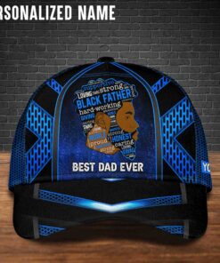Custom Name Black Father, Father's Day Gift Cap UKUU4130301
