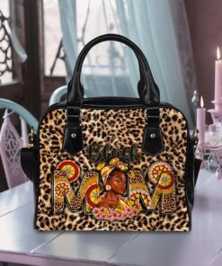 Black Mom Leather Bag 3D All Over Printed, Mother's Day Gift Shoulder Bag HGND4140301
