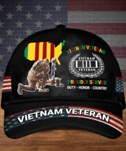 Vietnam Veteran Proudly Served Cap 3D All Over Printed, Veteran Cap HGUU4050302