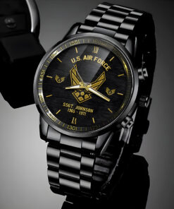Custom Your Name Rank And Year US Air Force Veteran Watch, Military Style Watches, Air Force Watch, Best Military Watches UKUU4300305