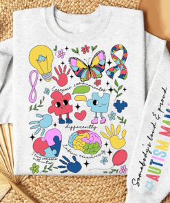 Somebody's Loud & Proud Autism Mom Shirt Everyone Communicates Differently Autism Puzzle Awareness Shirt UKHA4080307