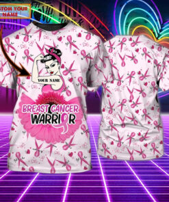 Custom Women Breast Cancer Warrior Shirt, Breast Cancer Survivor 3D Print Shirt NPHA4250305