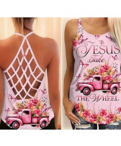 Jesus take the wheel Cross back tank top, Jesus shirt, Christian shirt NPND4220307