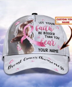 Personalized Breast Cancer Hat, Pink Cancer Classic Cap Hat, Breast Cancer Awareness Cap Hat LYHA4260304