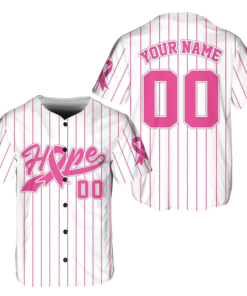 Personalized Breast Cancer  Baseball Jersey, Custom Hope Baseball Jersey Shirt NPND4280350