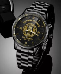 Custom Name Rank And Year Vietnam Veteran Watch, Watch Military Veteran Watch, Dad Gifts, Military Style Watches QFTD4290301