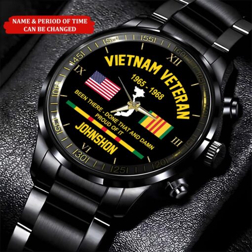 Personalized Vietnam Veteran Business Watch QFHA4280301