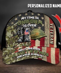 Personalized - Being the Veteran Never Ends Cap 3D All-over Printed, Veteran Cap HGNT4070303