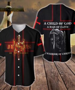 3D Baseball Jersey All Over Printed A Child Of God A Man Of Faith A Warrior Of Christ STNT4220303