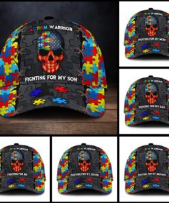Autism Warrior Fight For My Son Autism Awareness Cap QFNT4060301