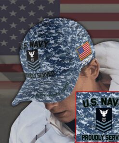 Personalized Name And Rank U.S Navy Military, Gifts For Veteran QFTD4050302