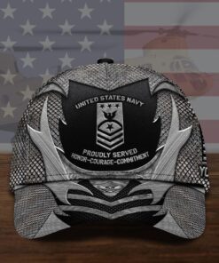 Personalized Name And Rank U.S Navy Military, Gifts For Veteran QFTD4050305
