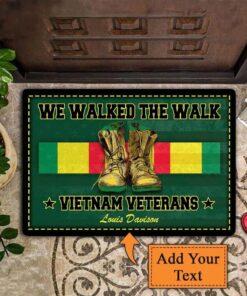 Personalized Vietnam Veteran Doormat, We Walked The Walk Vietnam Veterans Doormat Home Decor Memorial Gift NPNT4280350