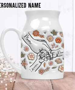 Personalized Mom and Kids Flower Vase NPNT4030404